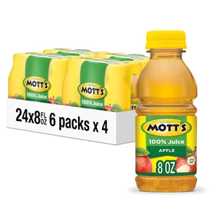 Jugo de manzana Mott'S 100 % original, botellas de 8 fl oz, 24 unidades (4 paquetes de 6), 2 se - Imagen 1 de 12