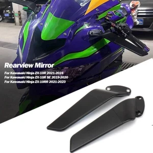 For KAWASAKI Ninja ZX10R Rearview Wind Wing Mirror Adjustable Side Mirrors - Picture 1 of 13