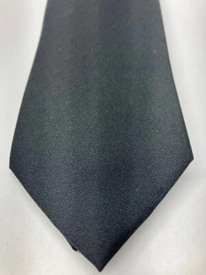 Gravata Perry Ellis preta nova em folha casamentos formais 3 1/8 polegadas de largura (magra) - Imagem 1 de 4