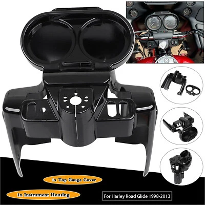 Gauge Cover Nacelle Instrument Housing For Harley Road Glide FLTRX Ultra FLTRU Foto 1 de 4