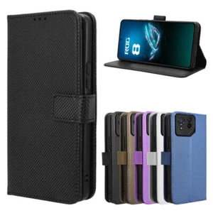 Phone Case Shockproof Leather Wallet Card Stand Cover For ASUS ROG Phone 8 Pro - Picture 1 of 30