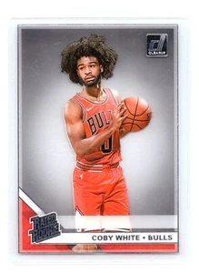2019 Donruss Clearly #56 Coby White Rated Rookie Chicago Bulls - Picture 1 of 2