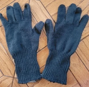 US-Militär schwarz 100 % Wolle kaltes Wetter Handschuheinsatz - mehrere Größen - Bild 1 von 4