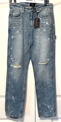 JEANS FOREVER 21 HOMBRE PINTURA SALPICADURAS CARGO DESGASTADOS NUEVOS CON ETIQUETAS TALLA 30 SLIM Foto 1 de 4