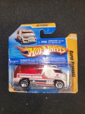 Hot Wheels 2009 Rapid Response White Red 18/44 2010 NEW MODELS 1/64 New 55 - Image 1 of 2