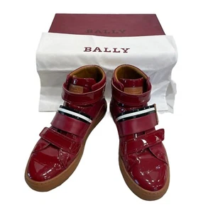 Bally Herick rote Lackleder Hi Top Turnschuhe Größe US 9,5D UK8,5 EU 42,5 Schuhe - Bild 1 von 15