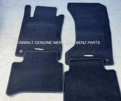 Mercedes Benz Genuine W211 S211 Carpet Mats Black E Class E320 E350 E500 E550 - Image 1 of 3
