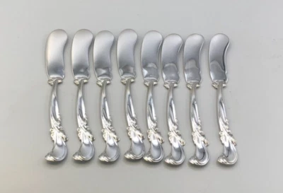 Juego de 8 esparcidores de mantequilla planos Waltz of Spring de Wallace de plata de ley 6 " Foto 1 de 4