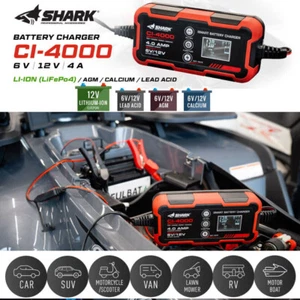 SHARK Batterie Ladegerät PKW Auto Motorrad ATV 6V od 12V LiFePO4 Lithium GEL AGM - Bild 1 von 2