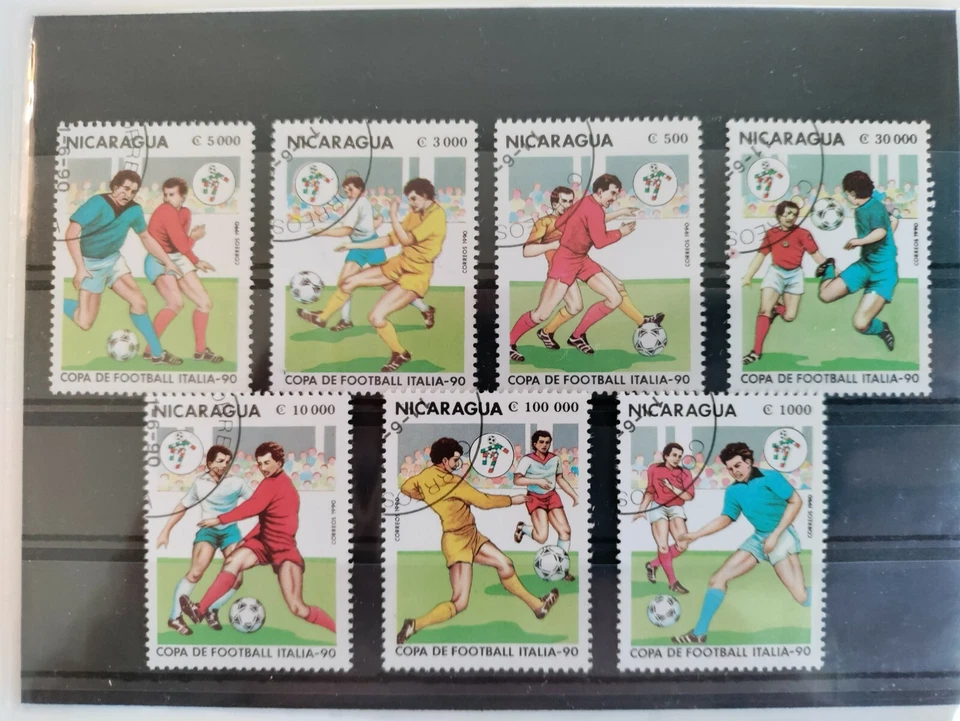 1990 Nicaragua stamps,(WM-Italia"90),CTO,NH,OG. - Image 1 of 1