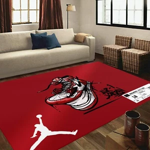 Red rug, sneaker rug, sneaker room rug, shoe rug, hypebeast rug - Picture 1 of 9