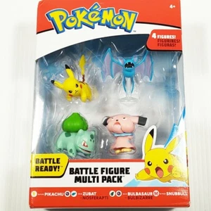 Pokémon Battle 4 Figure Multi Pack Pikachu Bulbasaur Snubbull & Zubat 2019 97851 - Picture 1 of 4