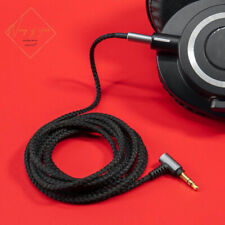 Cool Black Nylon Audio Cable For Audio Technica ATH M50x M40x M70x M60X Headset