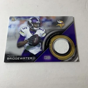 2015 Teddy Bridgewater Bowman Relic Jersey Patch BR-TB Minnesota Vikings - Picture 1 of 6