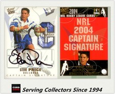 2004 Select NRL Authentic Captain Signature Card CRS2 Steve Price-Ultra Rare!