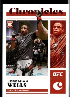 2023 UFC CHRONICLES RED #90 JEREMIAH WELLS /199 - Image 1 of 2