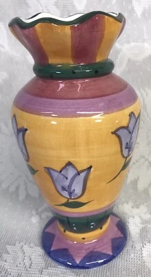 Jarrón colorido estilo retro moderno 7" flor brote alto sin marca Foto 1 de 4