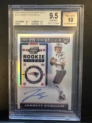 2019 Jarrett Stidham Contenders Optic Auto BGS 9.5 Auto 10 RC - Image 1 of 2