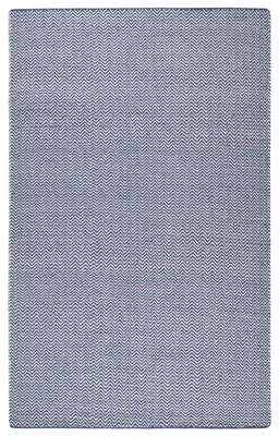 5x8 Rizzy Rugs Blue Chevron Lined Rows Geometric Area Rug TW2922 - Aprx 5' x 8' - Image 1 of 3