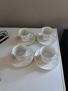 Vtg Johann Haviland Bavaria Germany Sweetheart Rose Set Of 4 Cups & Saucers - Picture 1 of 5