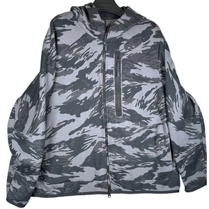 Nike Jacke Herren Gr. 2XL Grau Camouflage Full Zip Hoodie Kordelzug Langarm - Bild 1 von 12