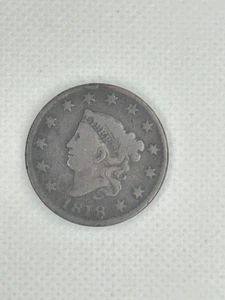 1818 Coronet Head Large Cent FINE  - Picture 1 of 2