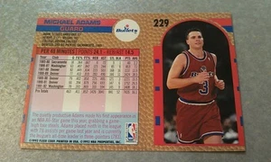 Michael Adams Rex Chapman WOW 1992-1993 Fleer frente en blanco mal cortado RARO - Imagen 1 de 2