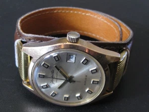 Glashütte Herrenarmbanduhr 75 Spezimatic 26 Rubis funktioniert gut DDR Armband - Bild 1 von 8
