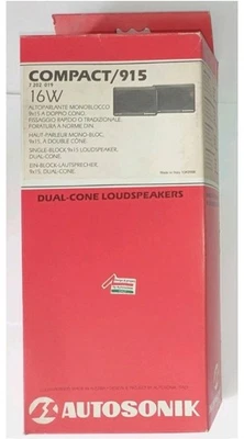 Altoparlanti Monoblocco Autosonik Compact 915 16w Dual Cone Vintage - Immagine 1 di 3