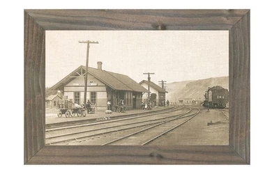 Depósito de estación de tren de ferrocarril Starbuck Washington WA Foto 1 de 2