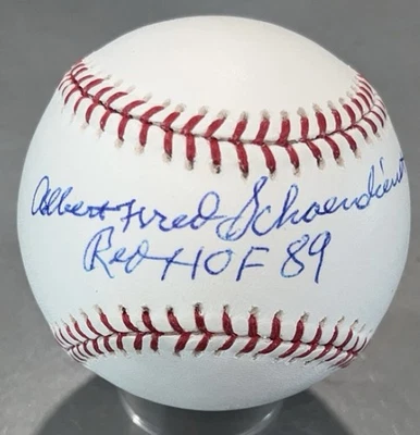 Albert Fred Schoendienst Red Autographed Signed OMLB Cardinals HOF 89 PSA - Image 1 of 2