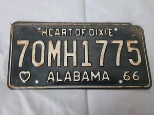 1966 Alabama License Plate 70 County Car Tag - Picture 1 of 3