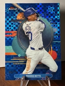 2025 Topps Finest MOOKIE BETTS Blue CHECKERBOARD Refractor /75 Dodgers #178 - Picture 1 of 2