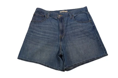 Pantalones Cortos de Denim Levi’s Premium Alta Sueltos Azul Para Hombre Talla 32 Relajado Vintage Lavado Foto 1 de 4