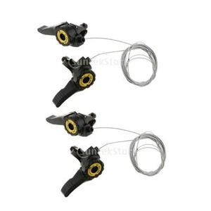 2x 3x5/6/7 Speeds Thumb Shifter Gear Shift Lever Combo w/Cable MTB Road Bike - Picture 1 of 10