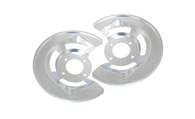 Par de protectores contra salpicaduras de freno de disco delanteros Ford Mustang 1964-1967 4 pistones Foto 1 de 4