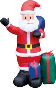 St Helens Home and Garden Inflatable Father Christmas with Presents & LED Light - Picture 1 of 4