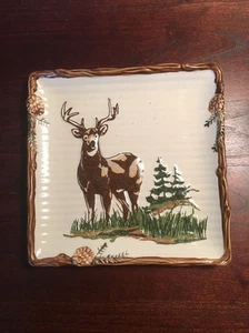 SONOMA INTO THE WOODS MOOSE / Deer Design Side/ Salad Plate - Picture 1 of 7
