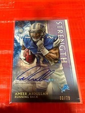 2015 Topps Valor Ameer Abdullah (Strength) Rookie Auto #D 33/75 Nebraska RB