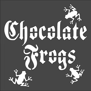 4"x4" Clear Plastic Stencil - Chocolate Frogs (SA656) - Picture 1 of 2
