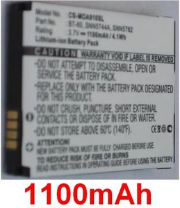 Batterie 1100mAh type BT-60 SNN5744A SNN5782 Pour Motorola FlipOut, VE538 - Photo 1 sur 1