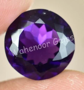 6.25 Ct Natural Purple African Amethyst Round Certified Untreated Gemstone - Picture 1 of 5