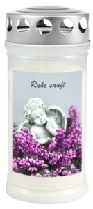 Candela tombale a fuoco continuo 70-90 ore - candela commemorativa - luce tombale motivo "Erika"  - Foto 1 di 2