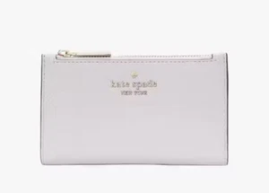 NWT Kate Spade Leila Small Slim Bifold Leather Wallet Lilac Moonlight WLR00395 - Picture 1 of 3