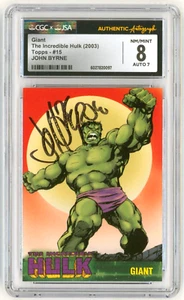 CGC JSA SS 8 SIGNED John Byrne Incredible Hulk Topps Art Trading Card - Picture 1 of 2