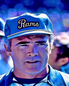 Chuck Knox GridironArt Legacy Series 3 8x10 art photo LA Rams Bills Seahawks - Picture 1 of 1