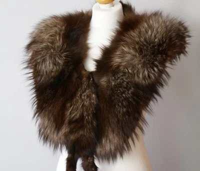 Темно-коричневый Fox реальный мех украл надежном, винтажный Fox шаль, Fox украл, Таксидермия - Изображение 1 из 4