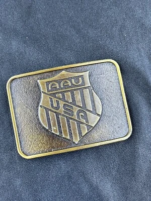 Vintage R. J. Roberts & Co. ~ AAU / USA  Belt Buckle ~ Rochester, Michigan - Image 1 of 4