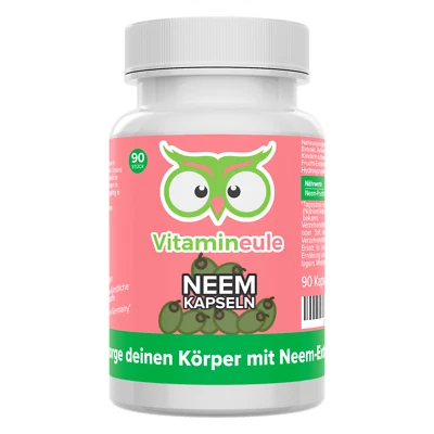Neem Kapseln mit 400 mg Extrakt (4:1) - vegan - Vitamineule - Bild 1 von 4