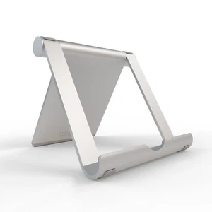 TechMatte Multi-Angle Aluminum Desktop Tablet / Phone Stand Holder (Silver) - Picture 1 of 7